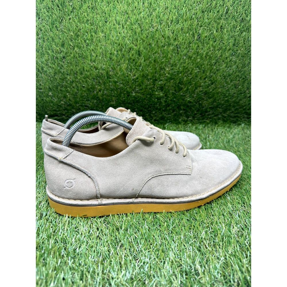 Born Wayz Suede Leather Light Cream Oxford CasualSize 11.5 Men's Shoes